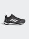 Terrex Agravic Kids Sports Shoes Running with Laces Core Black Crystal White Solar Red