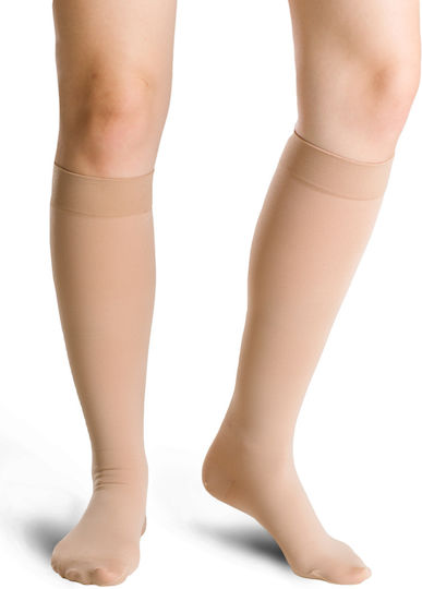 Varisan Top Kurz Socken Wade hoch Graduierte Kompression mit Silikon 18-21 mmHg Beige