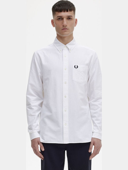 Fred Perry Μακρυμάνικo Βαμβακερό Πουκάμισο σε Κ...