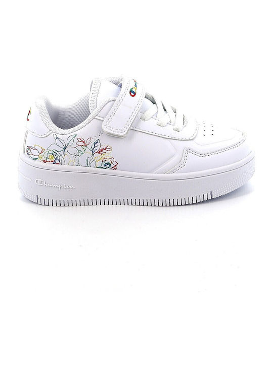 Rebound Platform Kids Sneakers with Scratch White