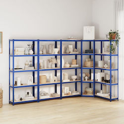 vidaXL Angled Dexion with 5 Wooden Shelves L75xD30xH172cm 5pcs