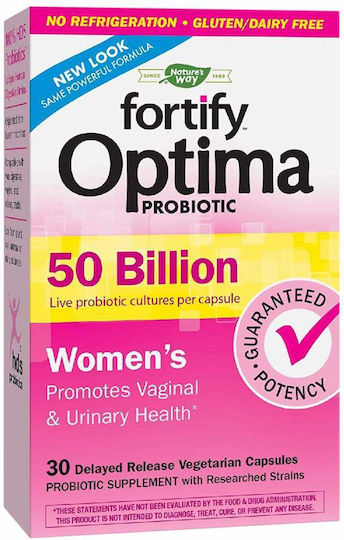 Nature's Way Fortify Optima Суплемент с Пробиотици Женски 30 Растителни Капсули