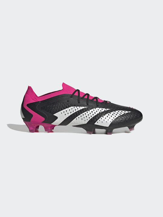 Adidas Predator Accuracy.1 Low FG Χαμηλά Ποδοσφαιρικά Παπούτσια με Τάπες Core Black / Cloud White / Team Shock Pink 2