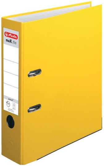 Herlitz Binders 4/30 for Paper A4 with 2 s Rings Yellow maX.file 1pcs