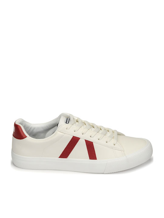 Jack & Jones Adidași Alb Strălucitor / Roșu Jack & Jones Adidași Alb Strălucitor / Roșu