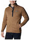 Weather Delta Ανδρική Ζακέτα Fleece Καφέ