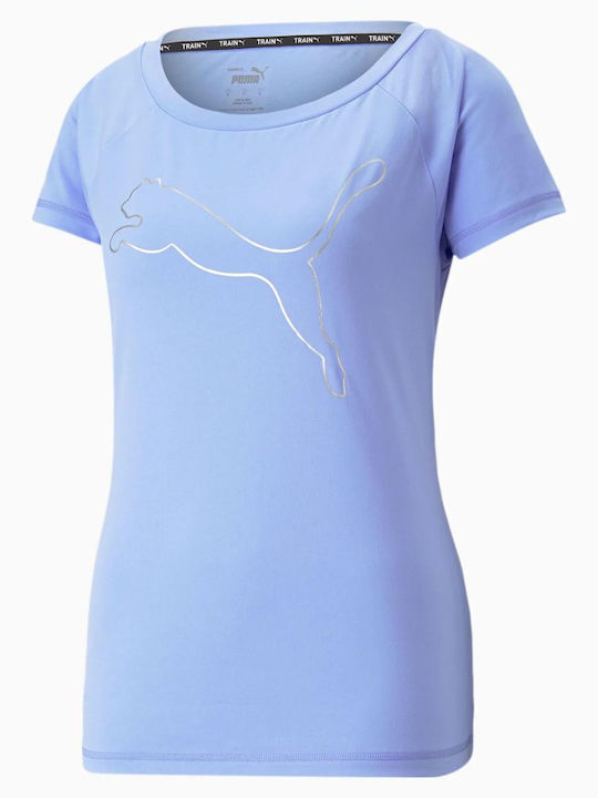 Puma Favorite Γυναικείο Αθλητικό T-shirt Γαλάζιο