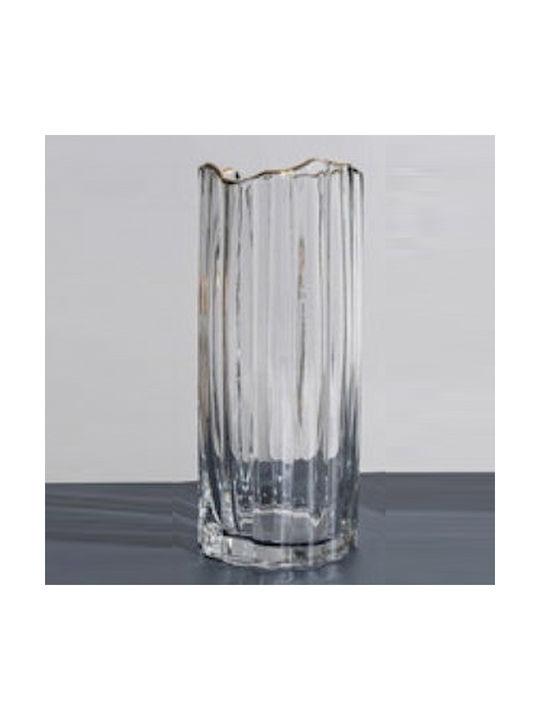 Lalos Vază Decorativă Sticlă Ozark Transparent 25cm 1buc