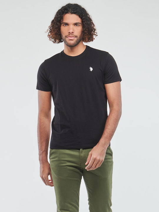 U.S. Polo Assn. Ανδρικό T-shirt Μαύρο με Λογότυπο