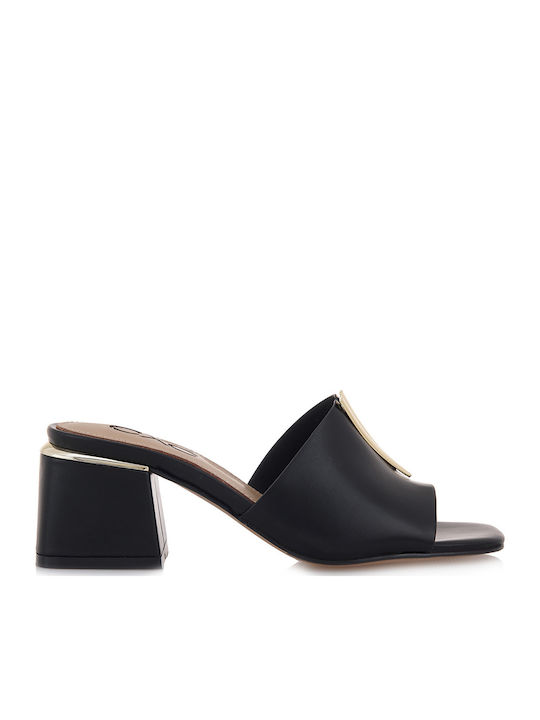 Exe Mules mit Chunky Niedrig Absatz in Schwarz ...