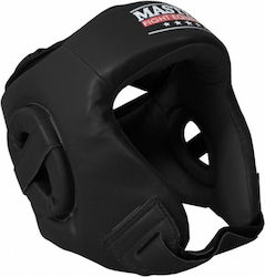 Sport Masters KTOPPU Adult Open Face Boxing Headgear Synthetic Leather Black