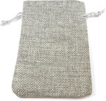 Pouch packing burlap 120x90mm/50 pcs Grey