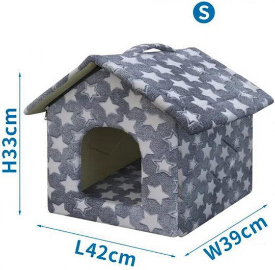 Nobleza Stars Hundehaus Stoff Innenbereich Gray 53x50x43cm