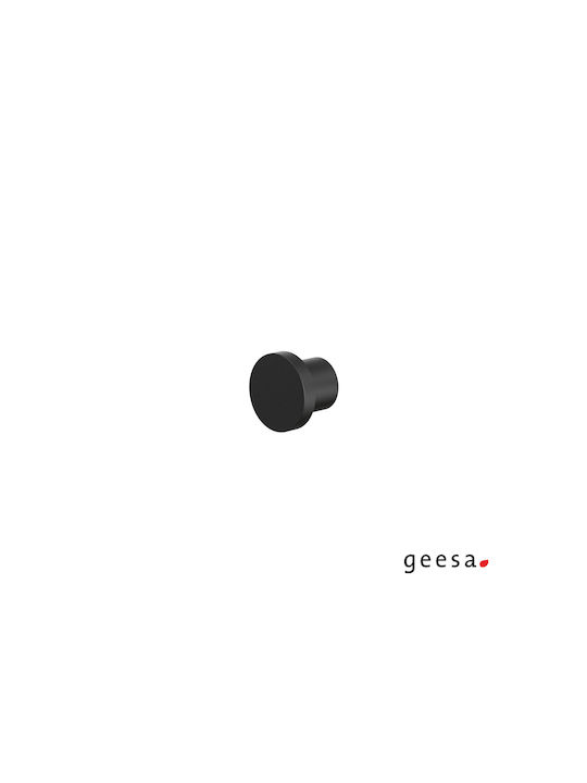 Geesa Opal 7213-400 Cârlig de Baie Simplu cu șuruburi Negru
