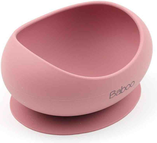 Baboo Baby Food Bowl made of Silicone Pink
