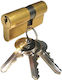 Gevy Zylinderschloss 80mm (30-50) mit 3 Schlüssel Gold