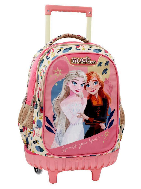 Must Frozen 2 Go With Your Heart Schulranzen Trolley Grundschule, Grundschule in Rosa Farbe