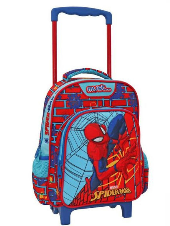 Must Spiderman On The Wall School Bag Trolley Kindergarten Multicolored