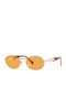 Prada Unisex Sunglasses with Gold Metal Frame and Orange Lens PR65ZS ZVN02Z