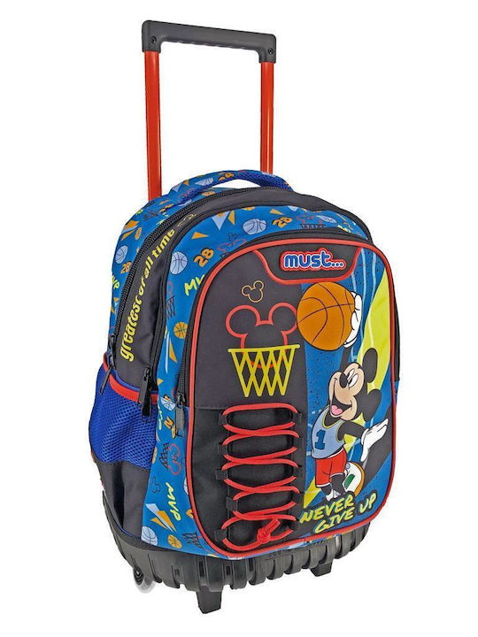 Must Mickey Never Give Up School Bag Trolley Elementary, Elementary in Blue color