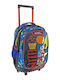 Must Team School Bag Trolley Elementary, Elementary Blue with Water Bottle Holder 30Liters