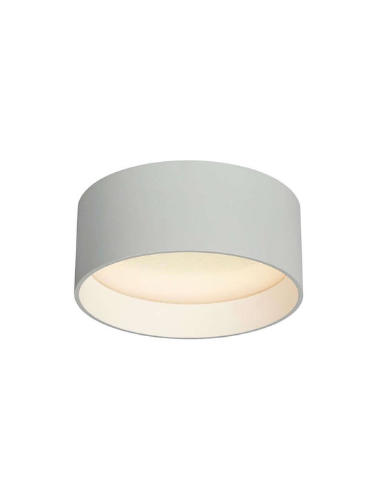 VK Lighting Κλασική Μεταλλική Πλαφονιέρα Οροφής με Ενσωματωμένο LED σε Λευκό χρώμα 18.5cm