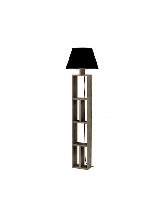 Megapap Giorno Floor Lamp H163.5xW45cm. with Socket for Bulb E27 Brown