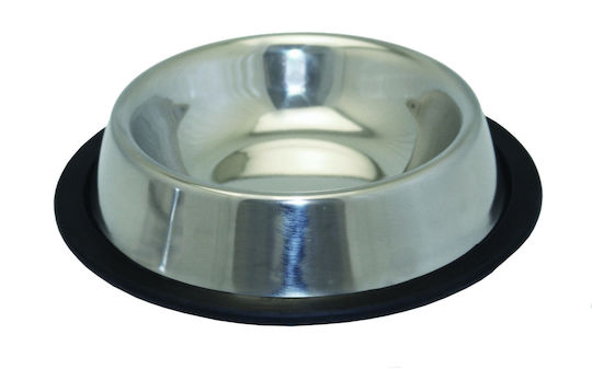 Happypet Metallisch Schalen Wasser für Hund & Katze 1.2lt 22.5cm in Silber Farbe