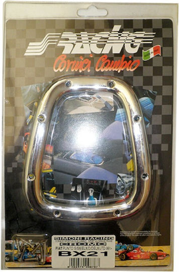 Simoni Racing Cadru Decorativ Manetă Schimbător Auto Cadru de cutie de viteze din nichel pentru Fiat în Culoare Argintiu SRBX21