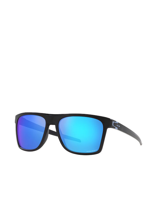Oakley Leffingwell Men's Sunglasses with Black Acetate Frame and Blue Lenses ΟΟ9100-12