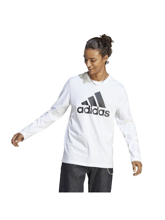 Adidas Ανδρική Μπλούζα Μακρυμάνικη Λευκή