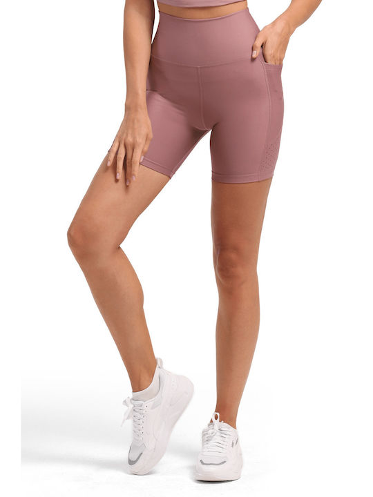 Superstacy Women's Training Legging Shorts High Waisted Dusty Pink