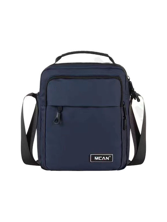 Mcan Ανδρική Τσάντα Ώμου / Χιαστί σε Μπλε χρώμα