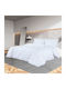 vidaXL Duvet Cover Set Queen with 2 Pillowcases 220x240 White