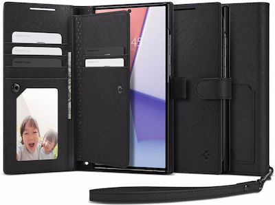 Spigen Wallet S Plus Synthetic Leather Black (Galaxy S23 Ultra)