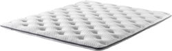Como felt & wadding producers Twin XL Foam Mattress Topper Hard Comfort with Aloe Vera & Elastic Straps 160x200x7cm