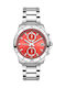 Breeze Γυναικείο Ρολόι 42mm Χρονογράφος Μπαταρίας με Ασημί Μεταλλικό Μπρασελέ