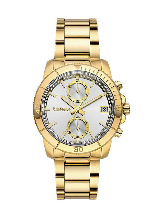 Breeze Sparkly Women's Watch with Gold Metal Bracelet