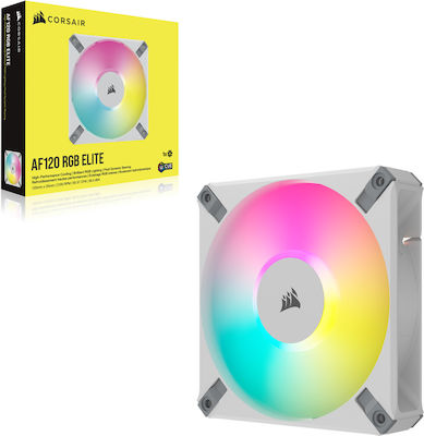 Corsair AF120 Elite 4-Pin PWM RGB Lighting Case Fan White