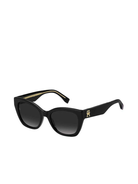 Tommy Hilfiger Women's Sunglasses with Black Plastic Frame and Black Gradient Lens TH1980/S 807/9O