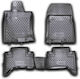 Novline Set of Front and Rear Mats 4pcs Tray Type for Toyota FJ Cruiser 2006 Black