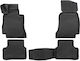 Novline Set of Front and Rear Mats Tray Type 4pcs from Rubber for Mini Countryman HB 2016 Black