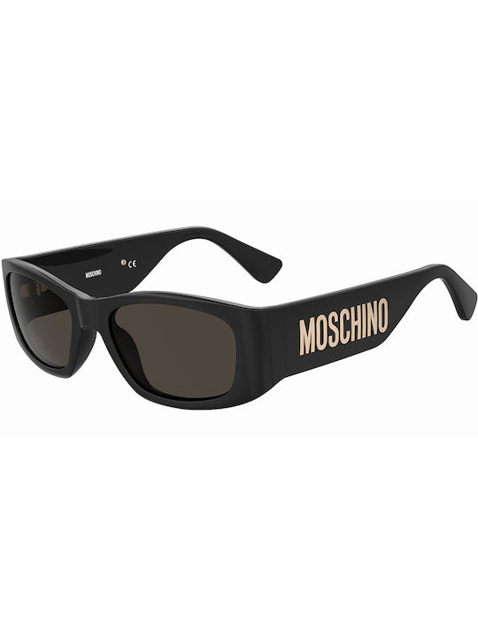 Moschino Women's Sunglasses with Black Metal Frame and Black Lens MOS145/S 807/IR