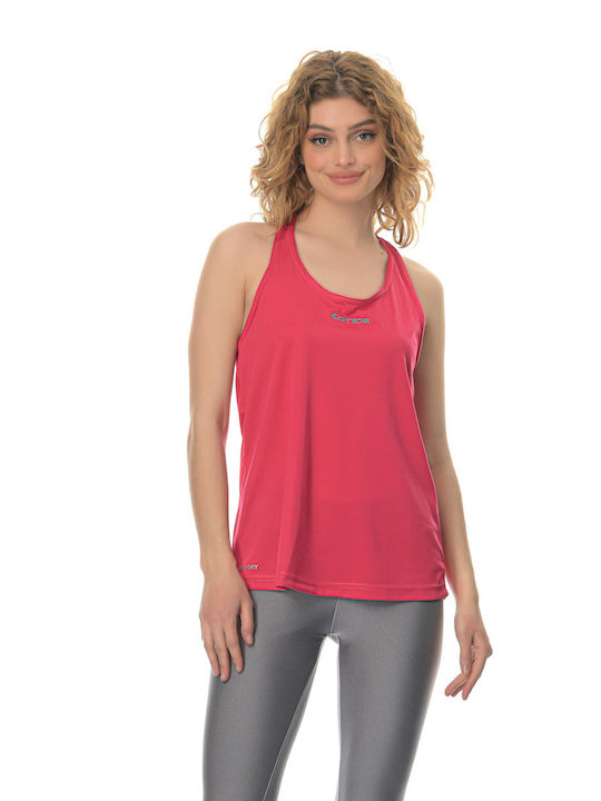 Athlos Sport Damen Sportliches Bluse Ärmellos Fuchsie