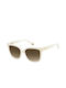 Polaroid Sonnenbrillen mit Weiß Rahmen und Braun Verlaufsfarbe Polarisiert Linse PLD6192/S VK6/LA