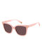 Polaroid Women's Sunglasses with Pink Plastic Frame and Brown Polarized Lens PLD6192/S 35J/KL