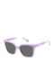 Polaroid Women's Sunglasses with Purple Plastic Frame and Gray Polarized Lens PLD6192/S 789/M9
