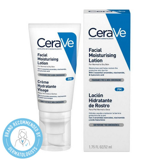 CeraVe PM Light 24ωρη Ενυδατική Λοσιόν Προσώπου Νυκτός με Υαλουρονικό Οξύ & Νιασιναμίδη 52ml