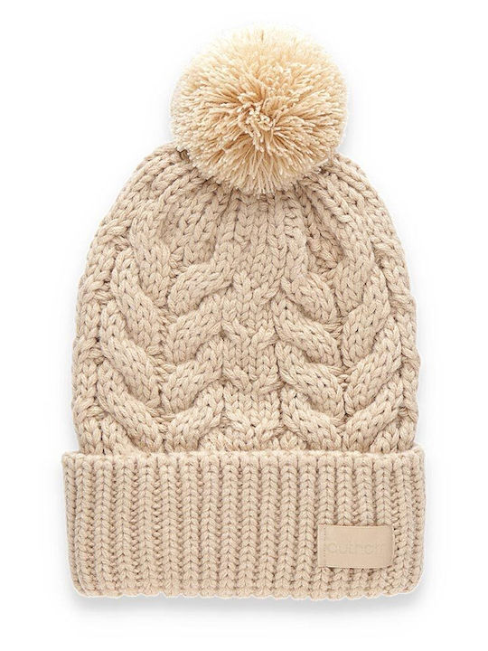 Outhorn Beanie Cap with Braid Beige