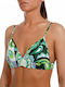 Replay Women's Summer Crop Top Cotton with Straps Floral Green